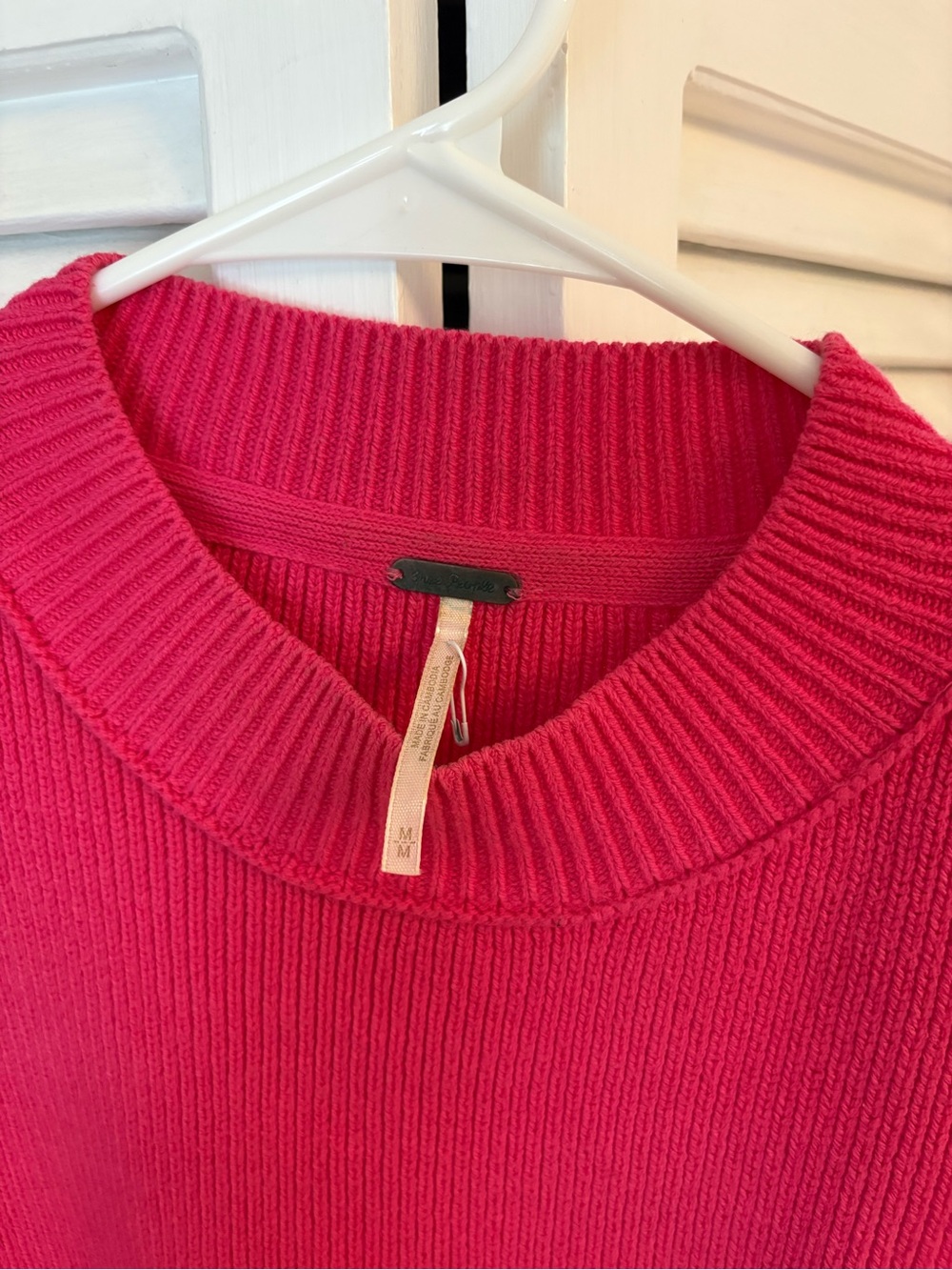 Free People Easy Street Tunic Sweater Strawberry Spritz Pink Size Medium - Picture 5 of 6